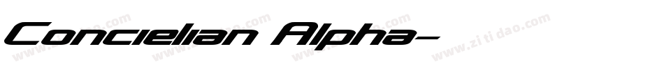 Concielian Alpha字体转换